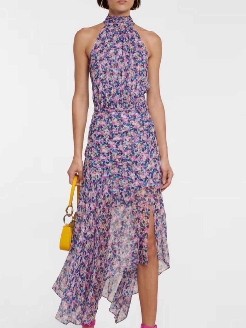 $698 Veronica Beard Women's
Pink Silk Paisley Asymmetric Leia
Dress Size 12